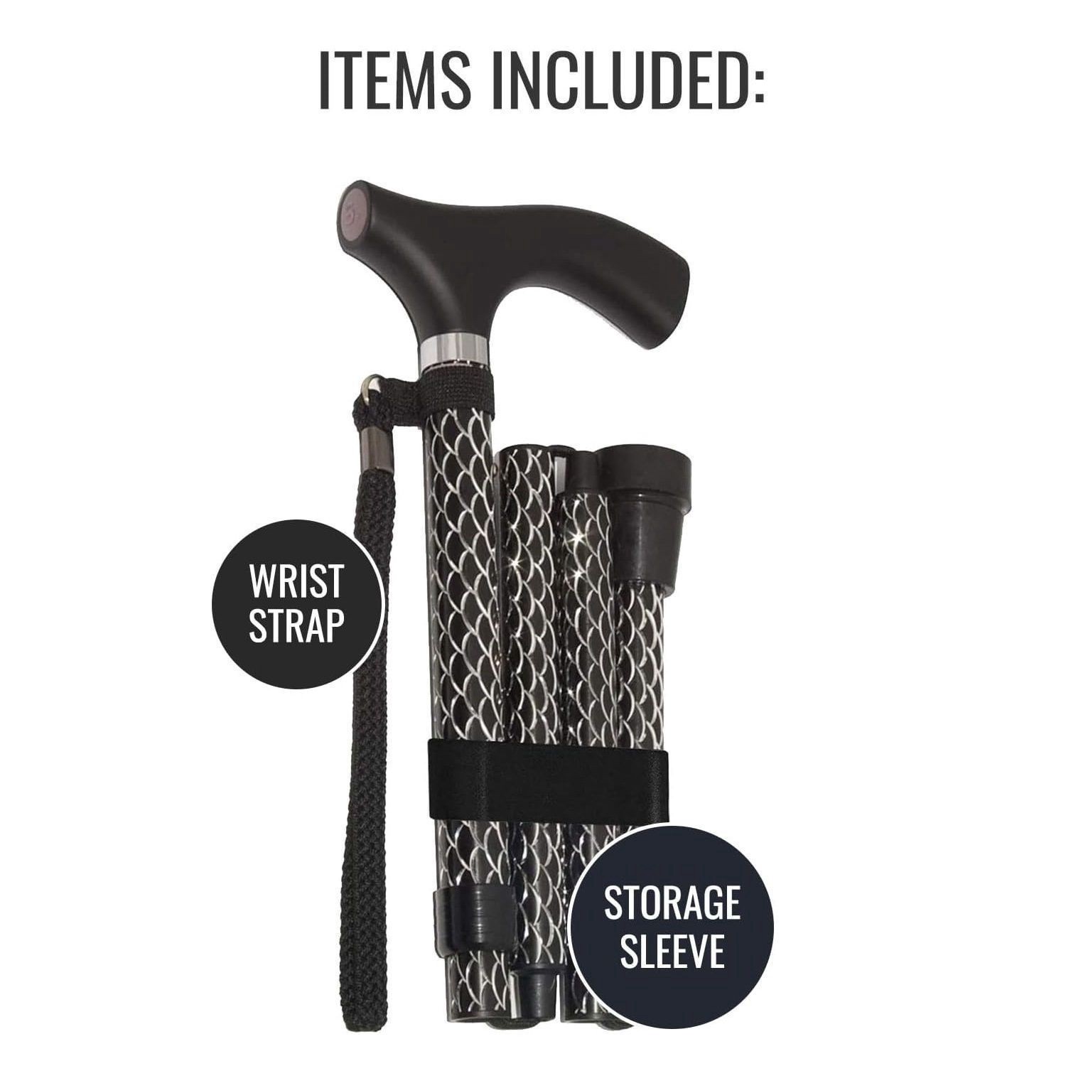 slide 2 of 3, Dmi Switch Sticks Engraved Cane, Black, 1 ct