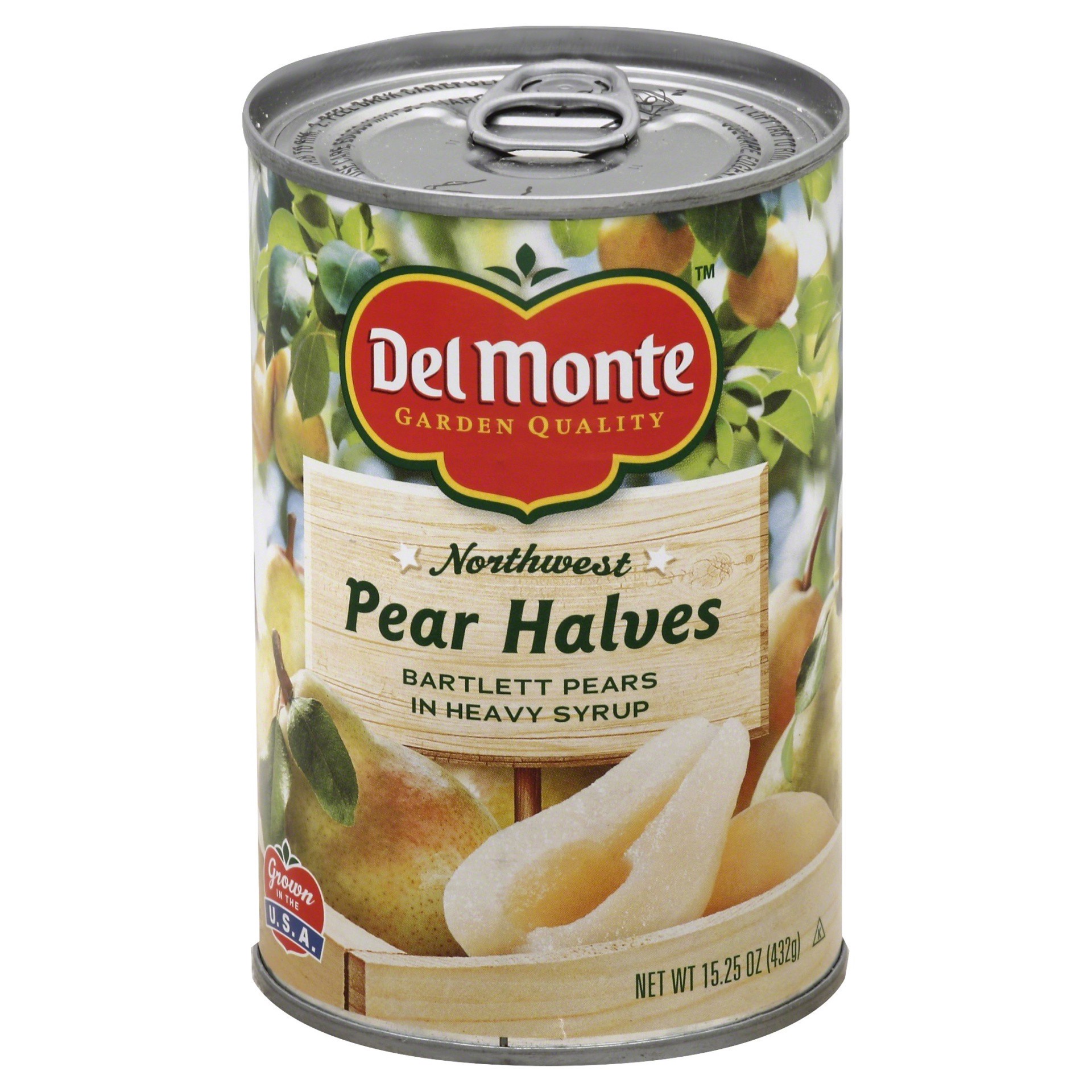 slide 1 of 6, Del Monte Bartlett Pear Halves in Heavy Syrup, 15.25 oz