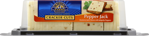 slide 1 of 1, Crystal Farms Pepper Jack Cracker Cuts Cheese, 10 oz