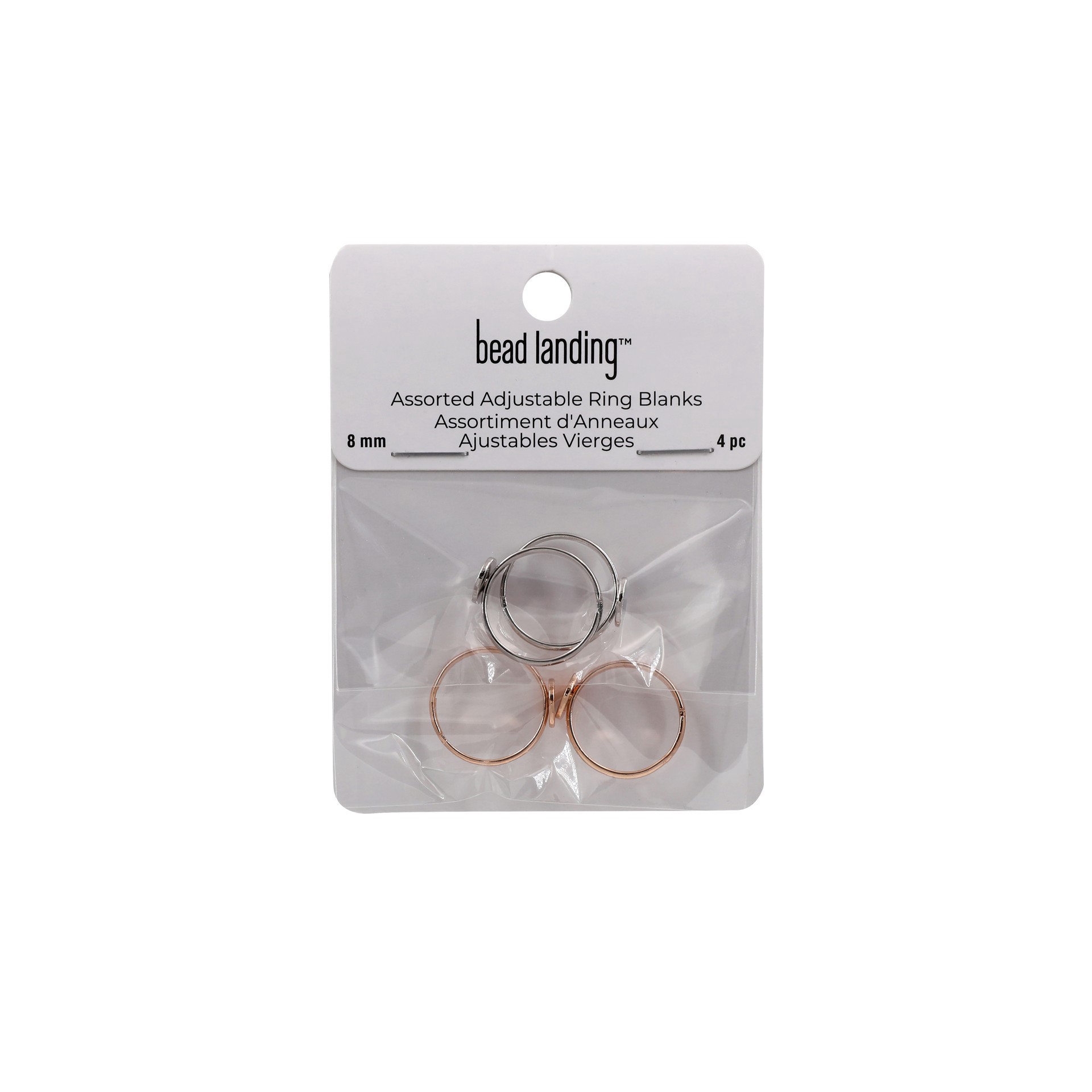 slide 3 of 8, Adjustable Ring Blanks, 4ct. By Bead Landing, 4 ct