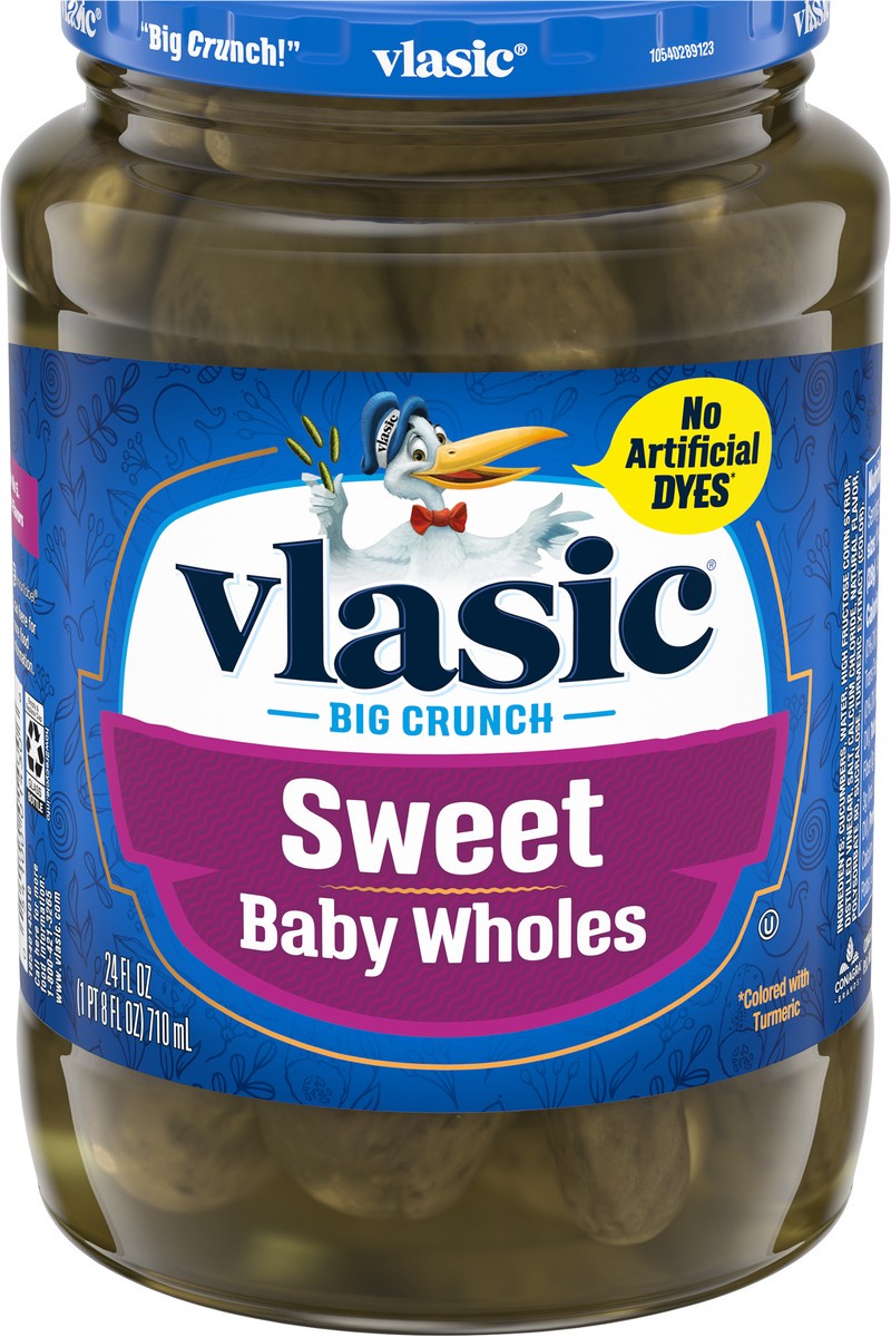 slide 7 of 9, Vlasic Baby Wholes Sweet Pickles 24 fl oz, 24 fl oz