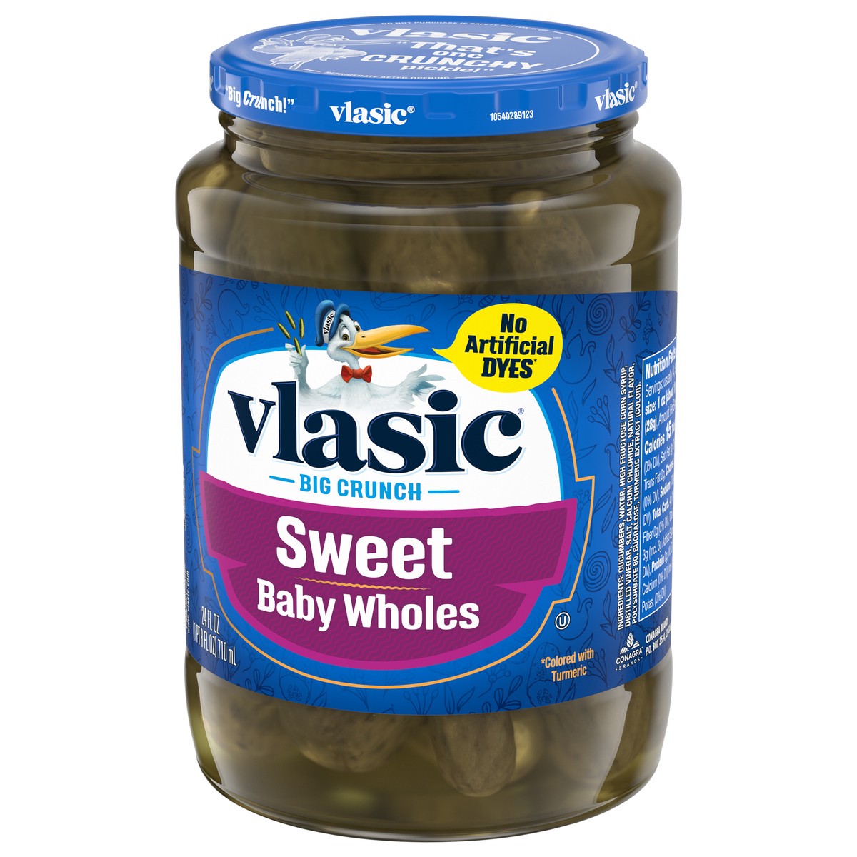 slide 5 of 9, Vlasic Baby Wholes Sweet Pickles 24 fl oz, 24 fl oz