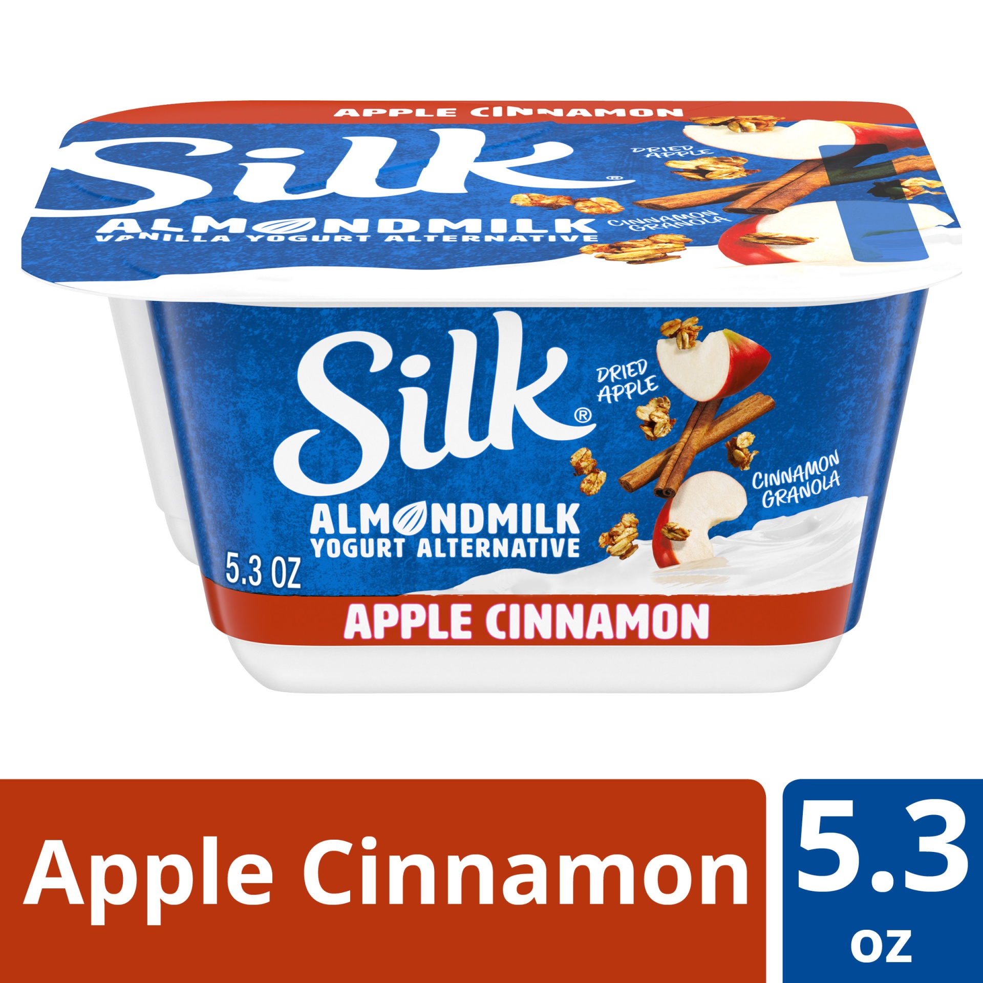 slide 1 of 1, Silk Apple Cinnamon Mix-Ins Almond Milk Yogurt Alternative, 5.3 oz