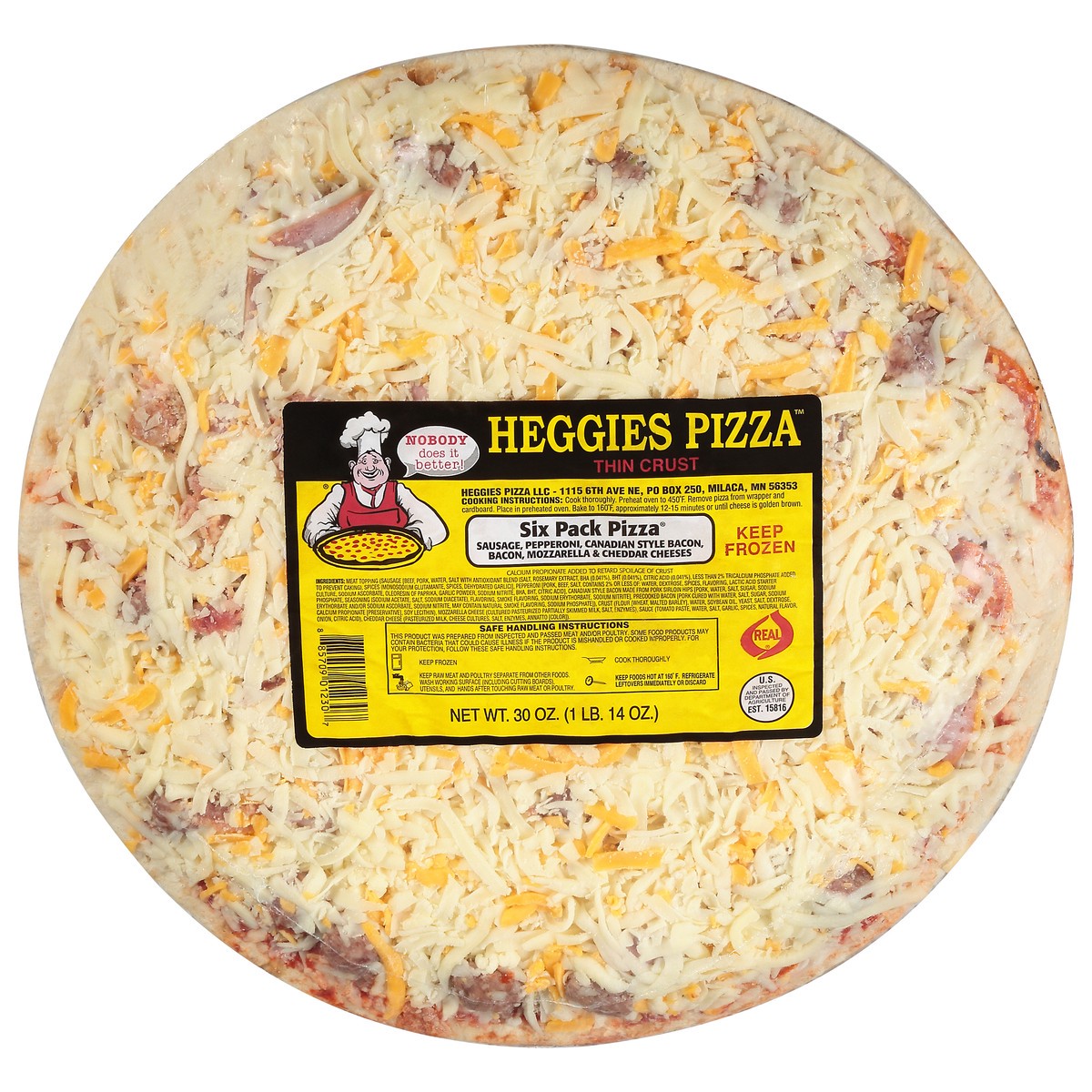 slide 1 of 9, Heggies Pizza, 30 oz