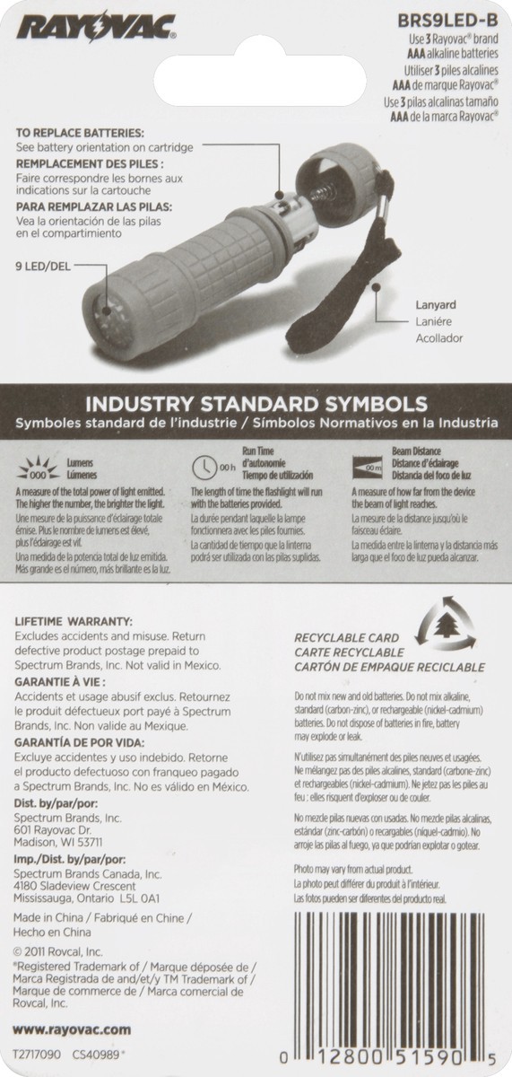 slide 2 of 3, Rayovac Flashlight 1 ea, 1 ct