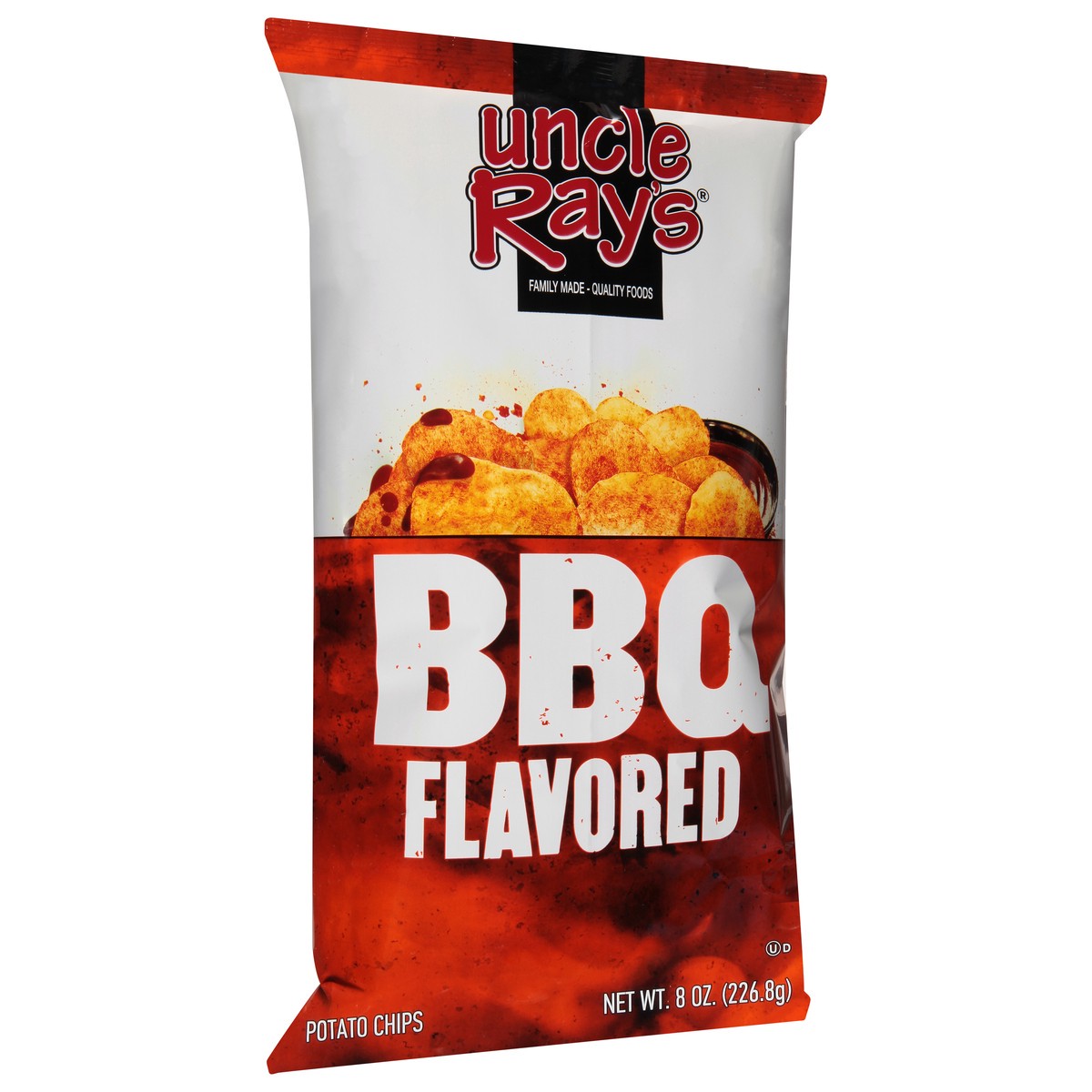 slide 2 of 9, Uncle Ray's BBQ Flavored Potato Chips 8 oz, 8 oz