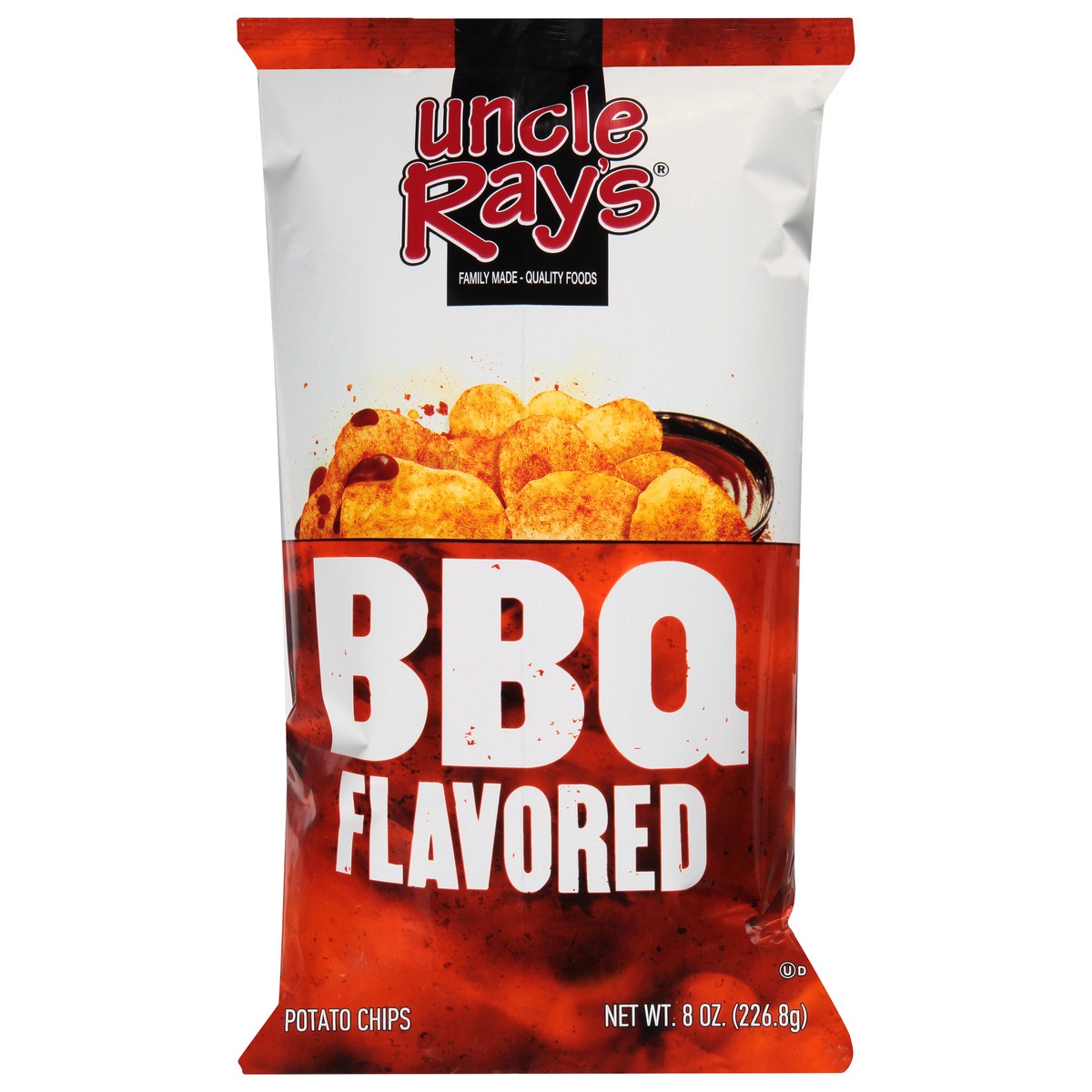 slide 1 of 9, Uncle Ray's BBQ Flavored Potato Chips 8 oz, 8 oz