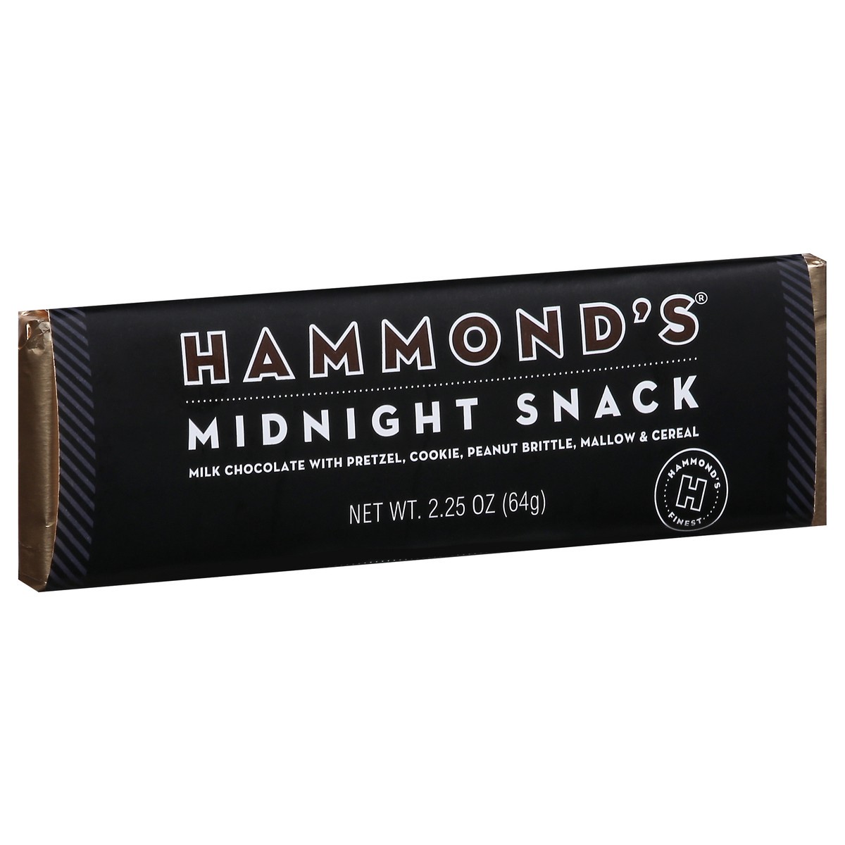 slide 2 of 9, Hammond's Midnight Snack Milk Chocolate with Pretzel, Cookie, Peanut Brittle, Mallow & Cereal 2.25 oz, 2.25 oz