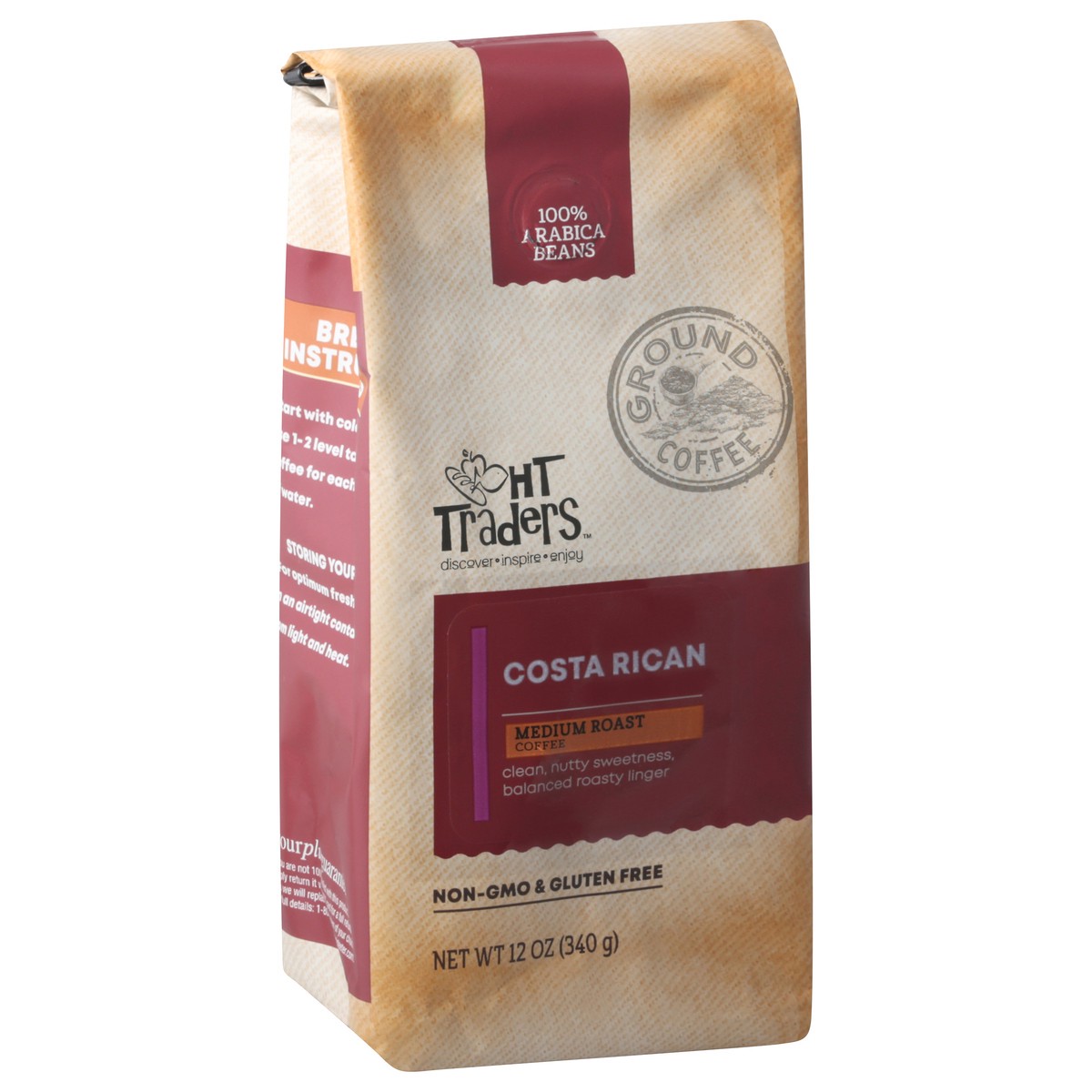 slide 11 of 12, Harris Teeter Traders Medium Roast Ground Costa Rican Coffee 12 oz, 12 oz