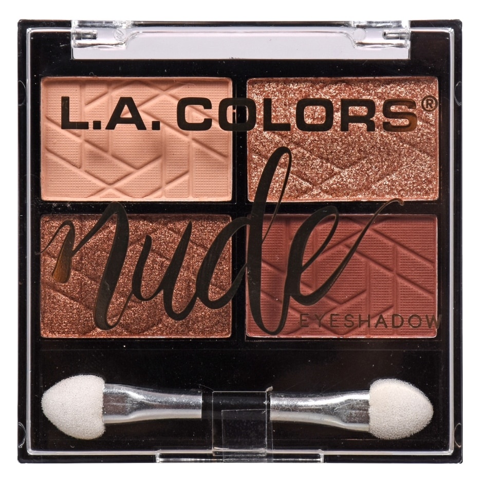 slide 1 of 1, LA Colors L.A. Colors 4-Color Eyeshadow Palette In Bare It All, 0.17 oz
