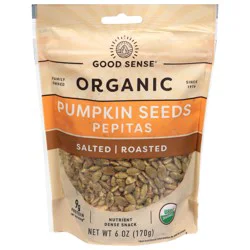 Good Sense Organic Salted Roasted Pumpkin Seeds Pepitas 6 oz