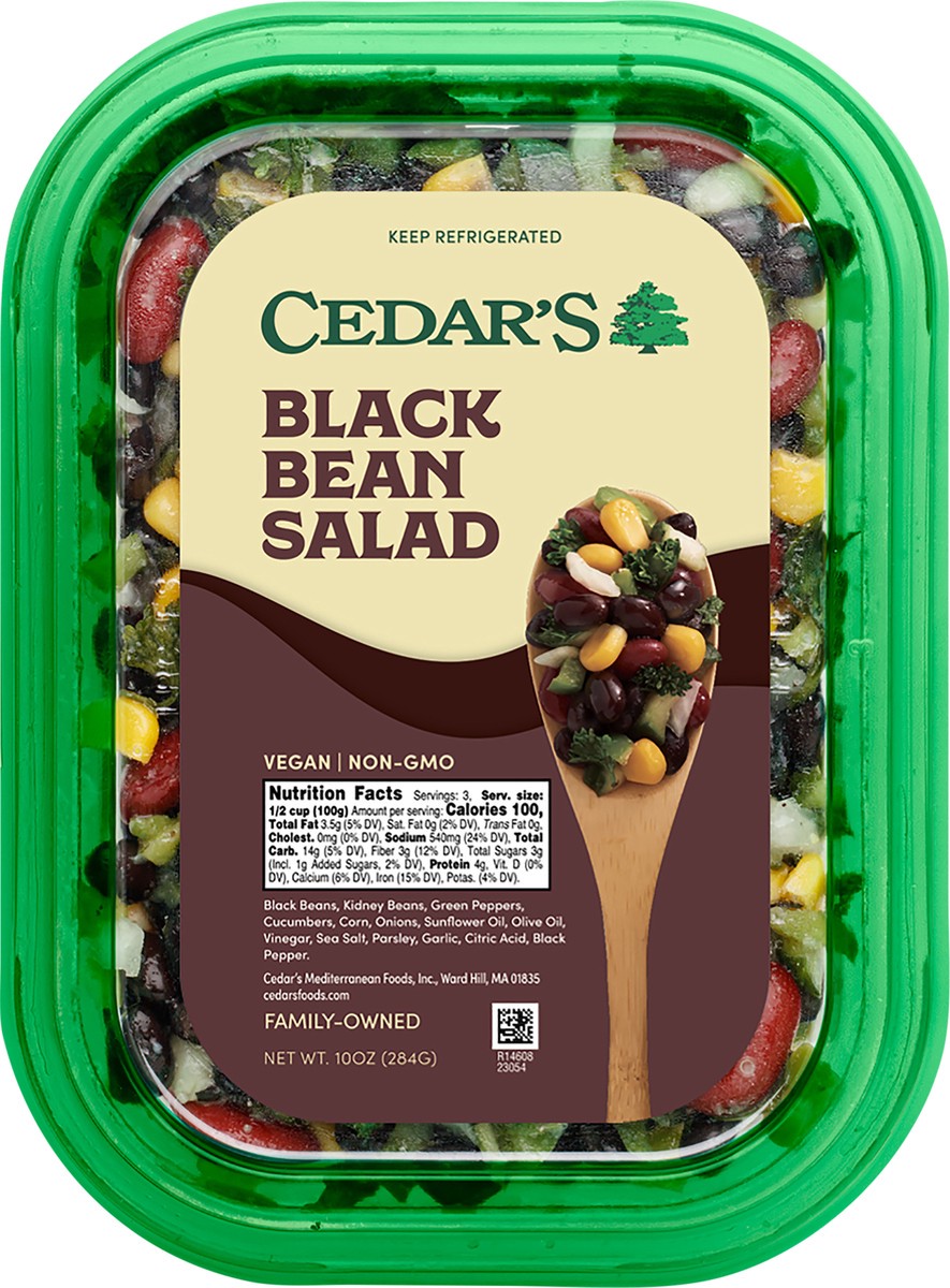 slide 3 of 3, Cedar's Foods Black Bean Salad, 10 oz