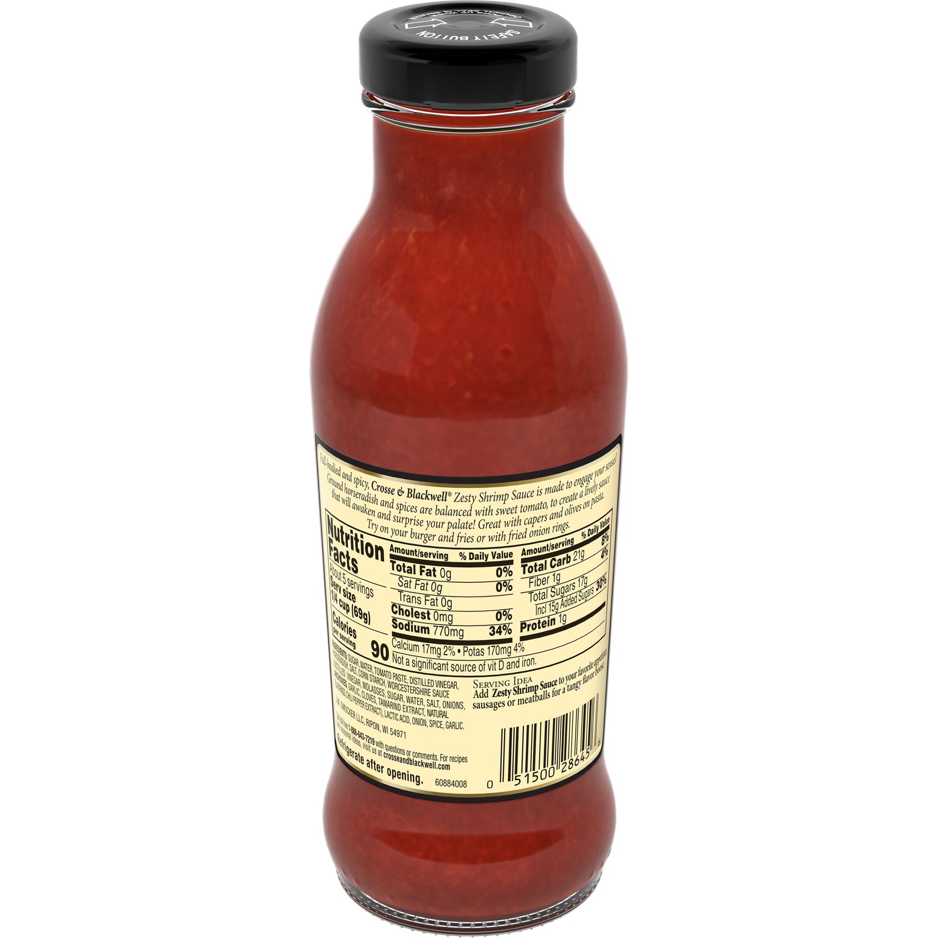 slide 2 of 2, Crosse & Blackwell Zesty Shrimp Sauce, 12 fl oz