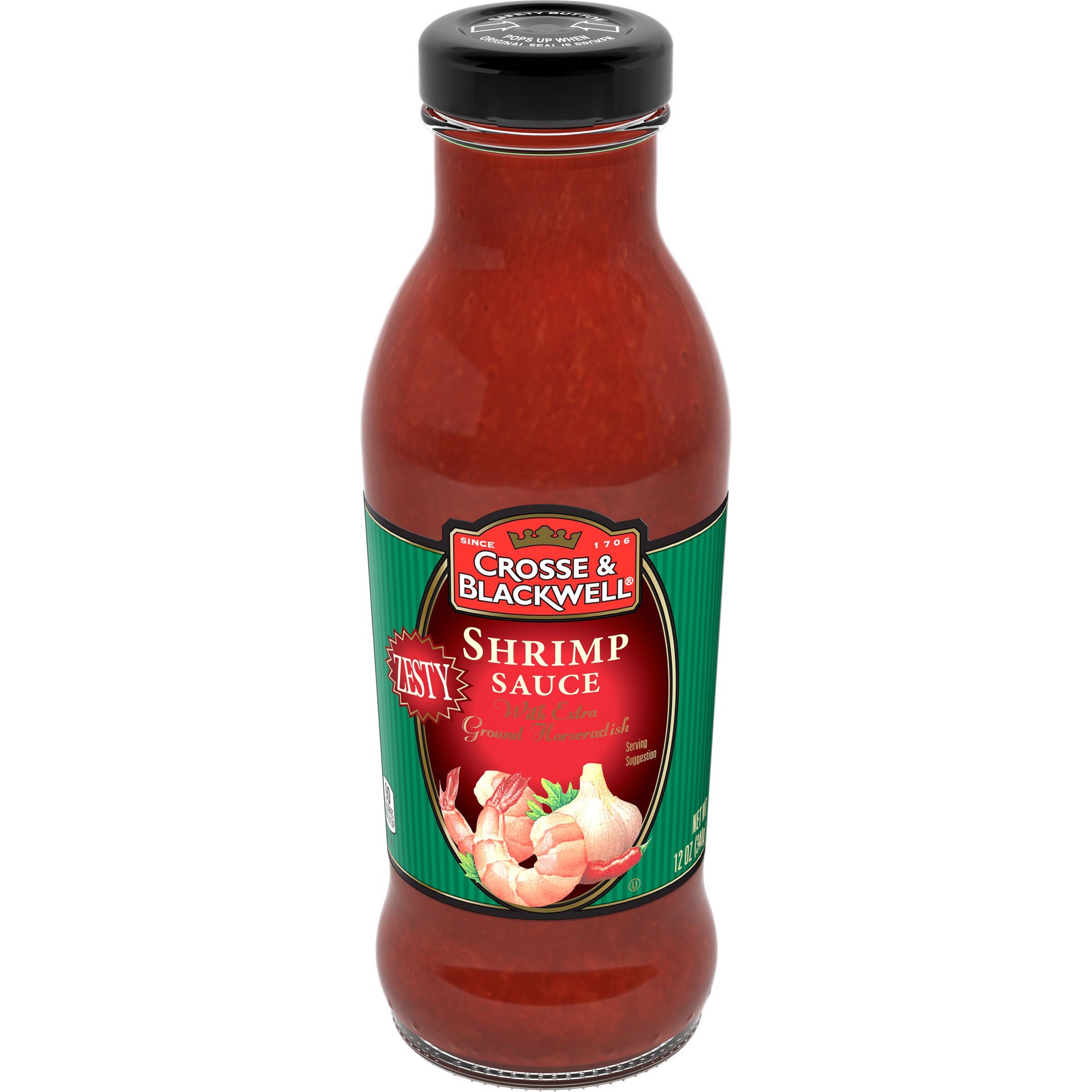 slide 1 of 2, Crosse & Blackwell Zesty Shrimp Sauce, 12 fl oz