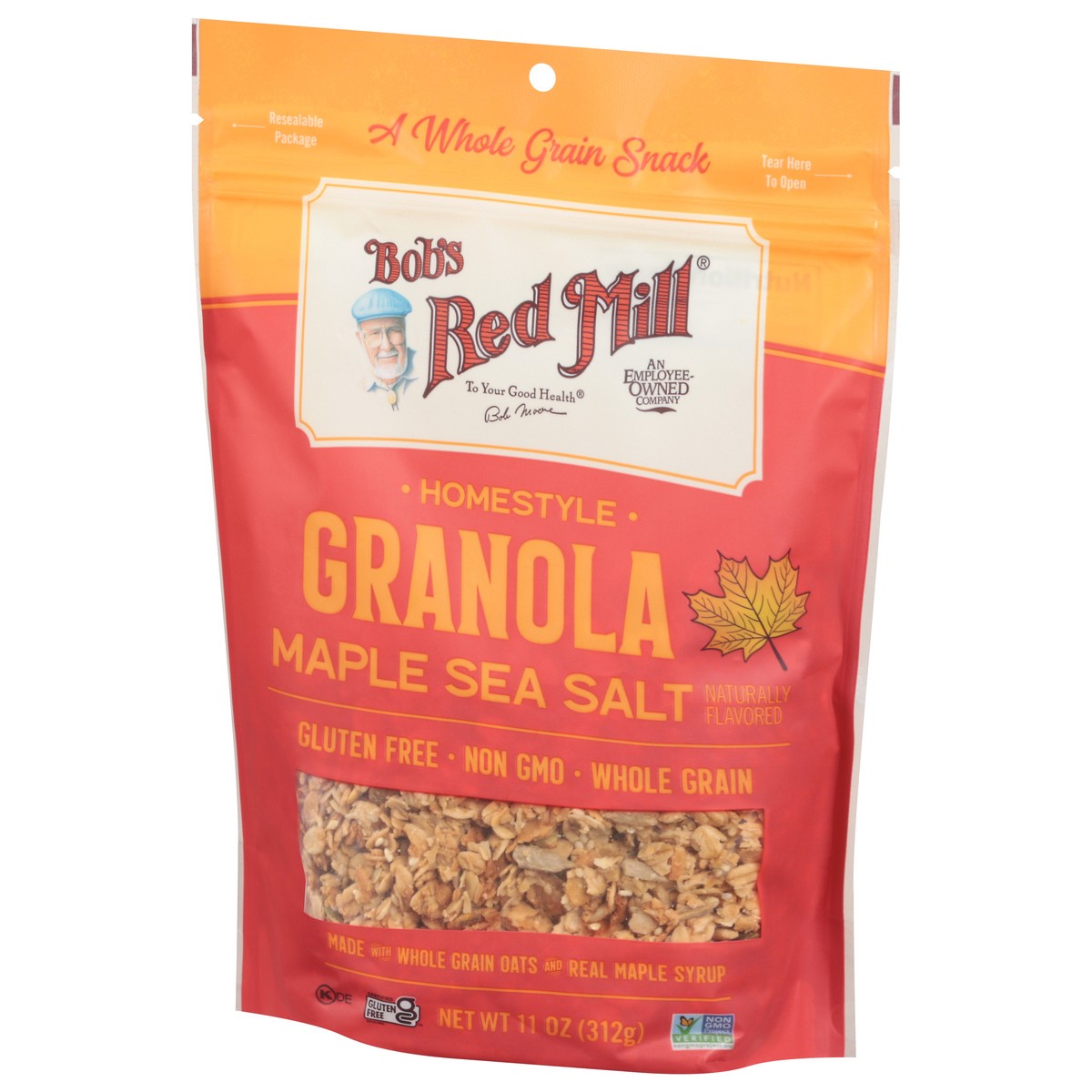 slide 2 of 12, Bob's Red Mill Homestyle Maple Sea Salt Granola 11 oz, 11 oz