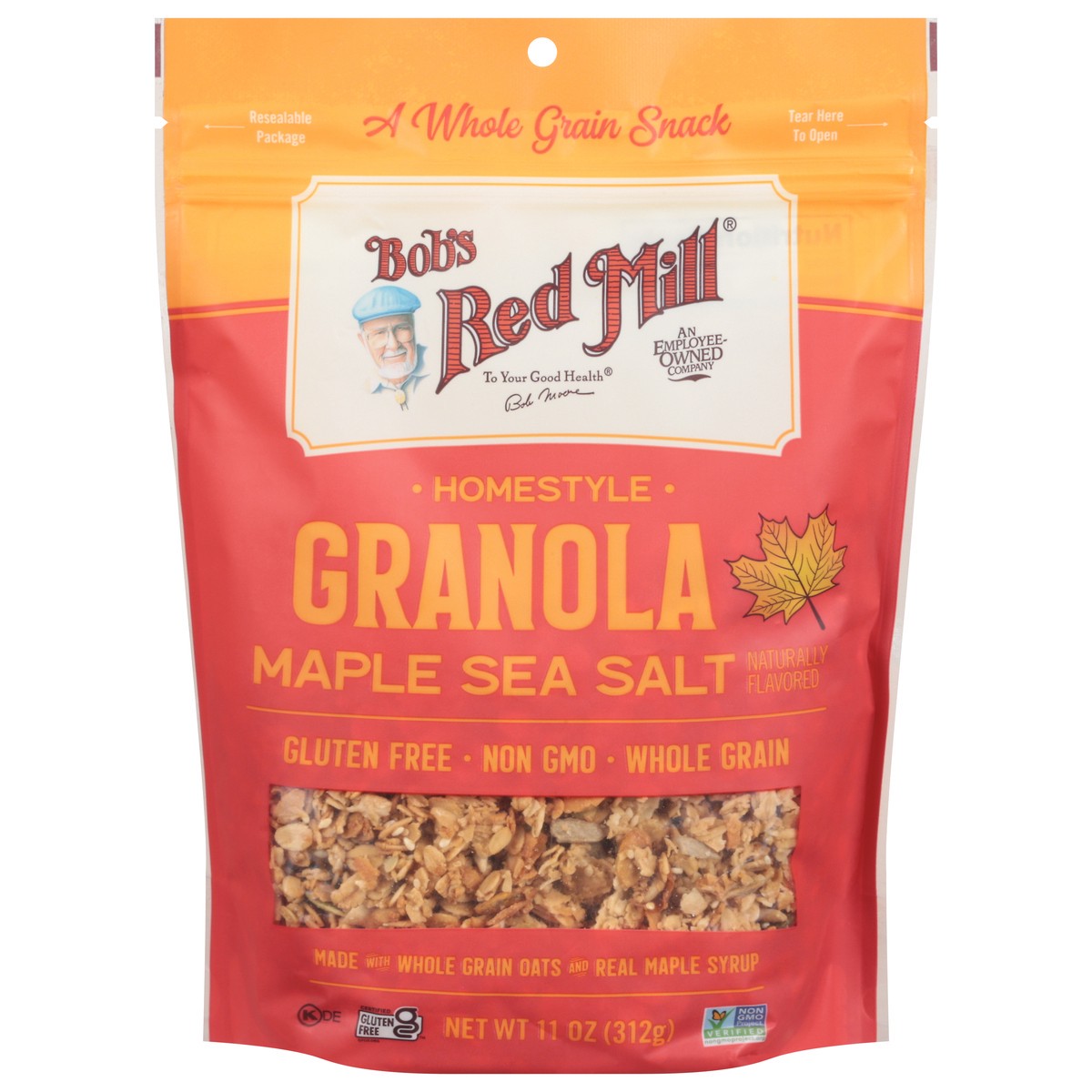 slide 1 of 12, Bob's Red Mill Homestyle Maple Sea Salt Granola 11 oz, 11 oz