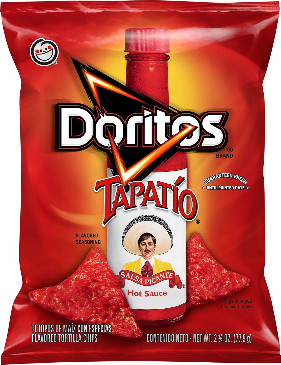 slide 1 of 6, Doritos Tapatio Flavored Tortilla Chips hot Sauce 2 3/4 Oz, 2.75 oz