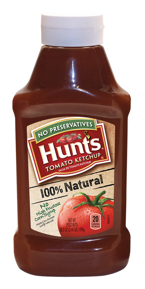 slide 1 of 2, Hunt's 100% Natural Tomato Ketchup, 38.5 oz, 38.5 oz