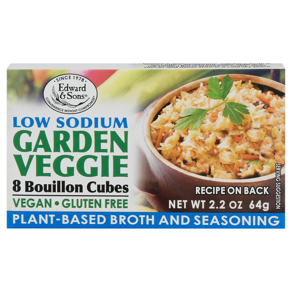 slide 3 of 13, Edward & Sons Low Sodium Garden Veggie Bouillon Cubes 8 ea, 2.2 oz