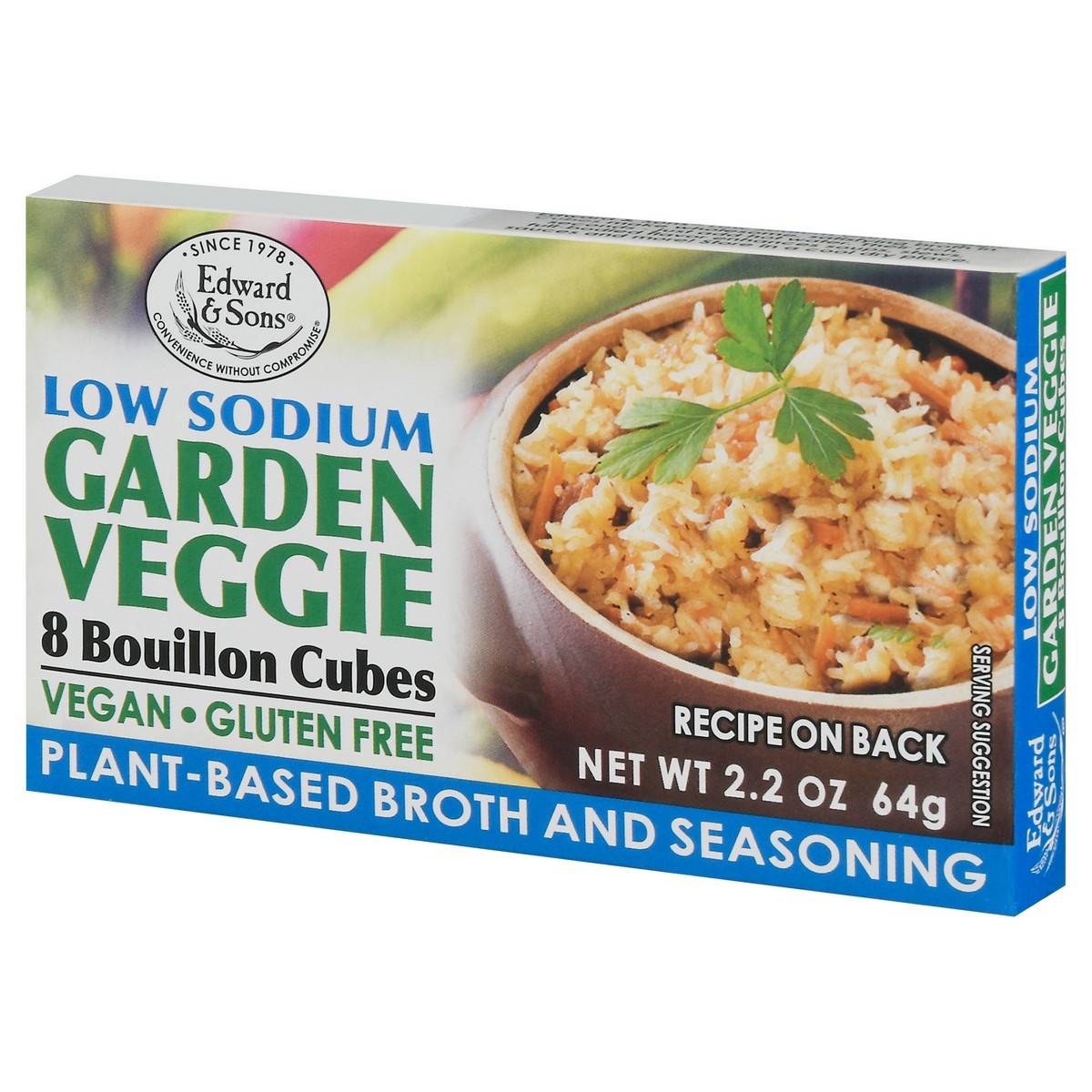 slide 4 of 13, Edward & Sons Low Sodium Garden Veggie Bouillon Cubes 8 ea, 2.2 oz