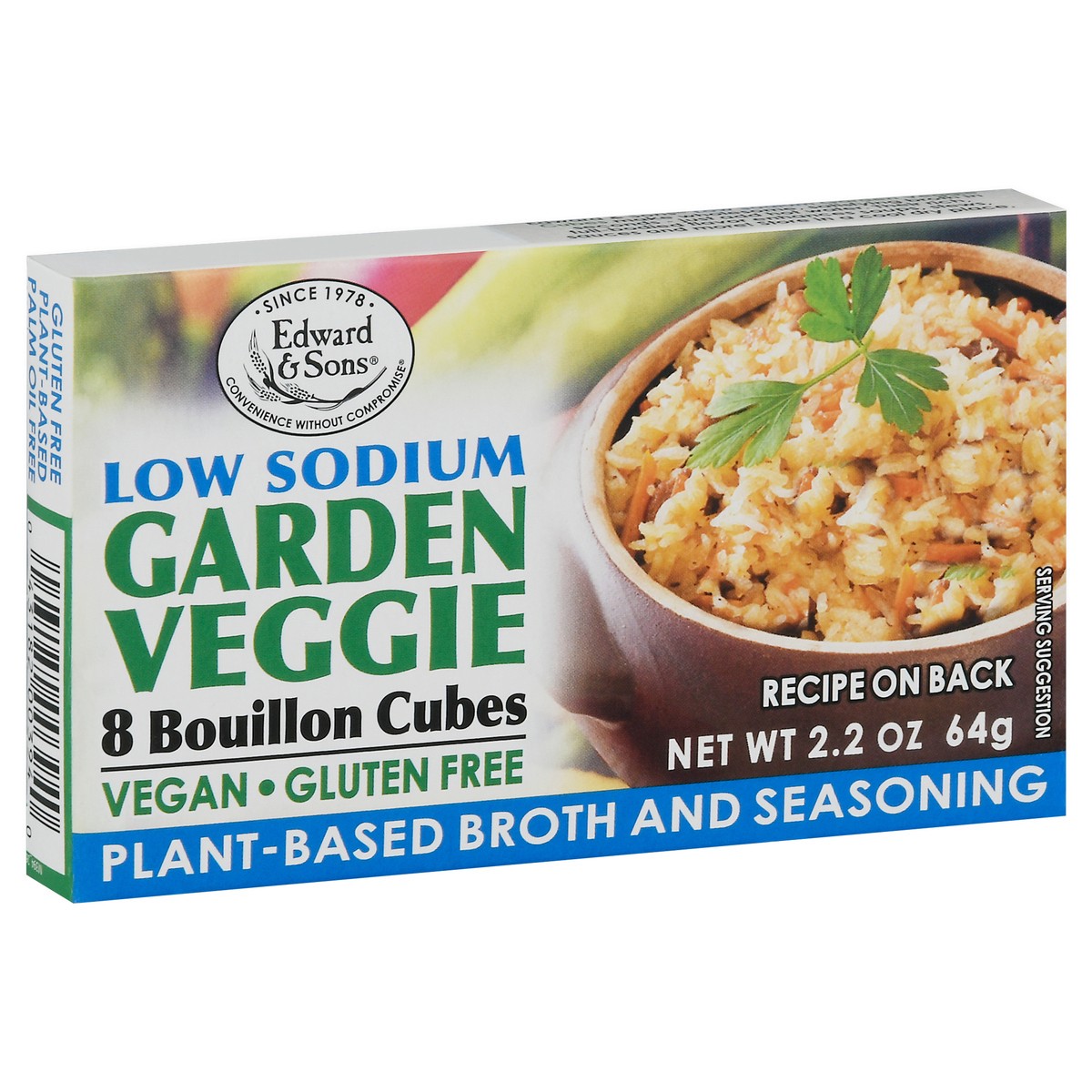 slide 5 of 13, Edward & Sons Low Sodium Garden Veggie Bouillon Cubes 8 ea, 2.2 oz