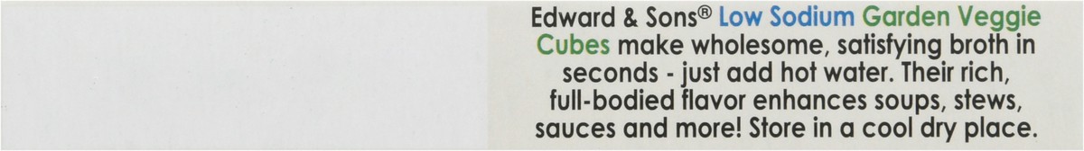 slide 9 of 13, Edward & Sons Low Sodium Garden Veggie Bouillon Cubes 8 ea, 2.2 oz