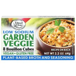 Edward & Sons Low Sodium Garden Veggie Bouillon Cubes - 8 ea