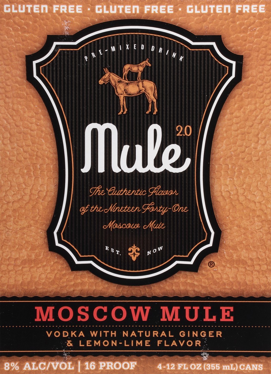 slide 6 of 9, Mule 2.0 Ginger & Lemon-Lime Flavor Moscow Mule Can 4 ea, 4 ct