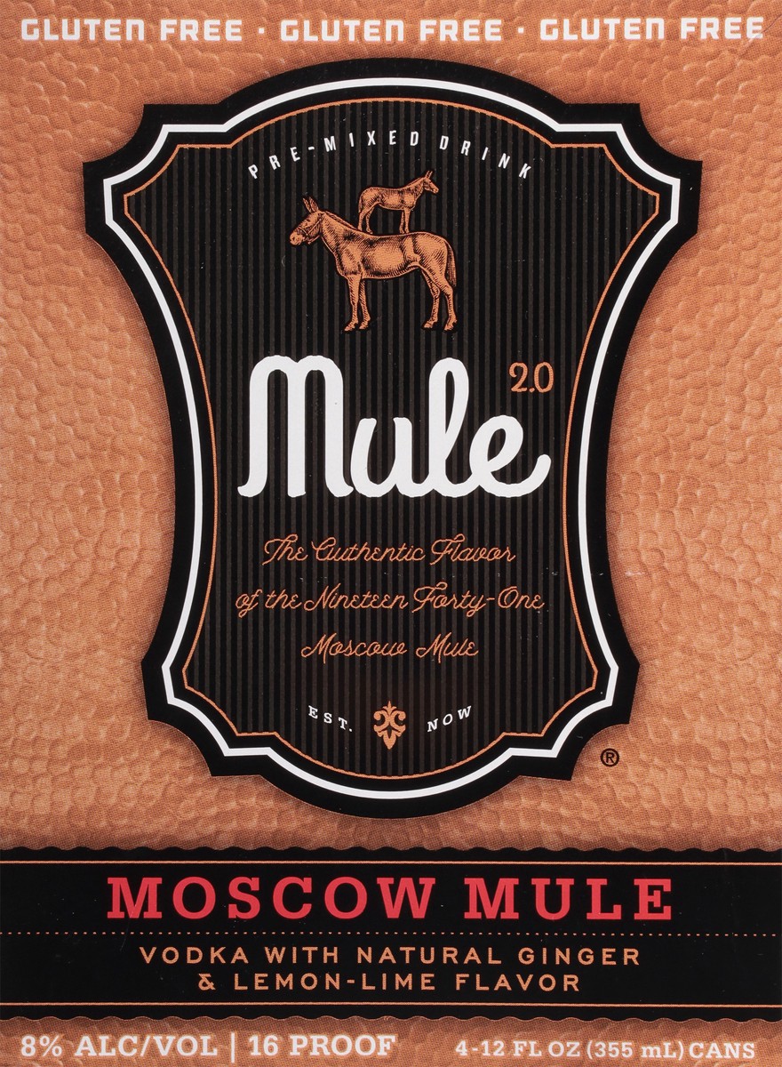 slide 3 of 9, Mule 2.0 Ginger & Lemon-Lime Flavor Moscow Mule Can 4 ea, 4 ct