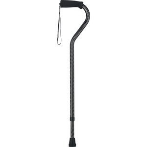 slide 1 of 1, CVS Health Gel Grip Offset Cane, Black Wave, 1 ct