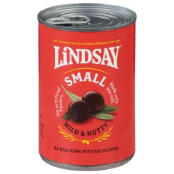 Lindsay Small Black Ripe Pitted Olives 6oz Can