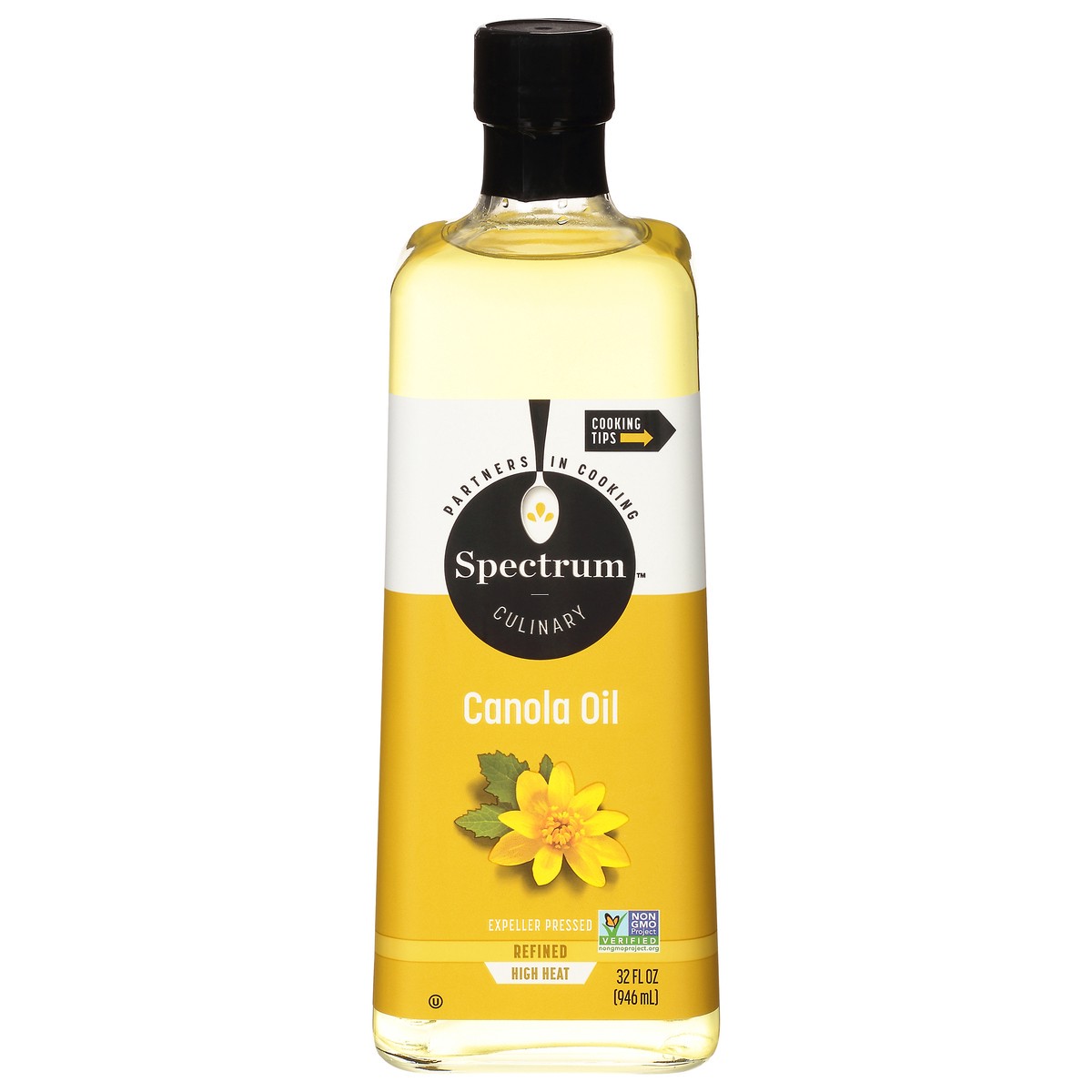 slide 1 of 13, Spectrum Culinary Refined Expeller Pressed Canola Oil 32 fl oz, 32 fl oz