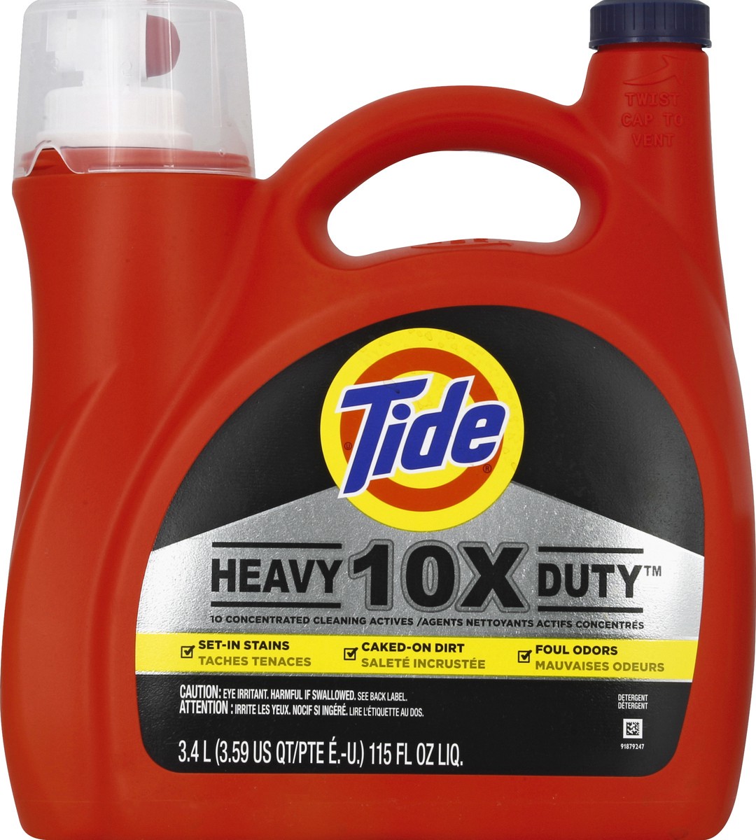 slide 5 of 6, Tide 10x Heavy Duty Liquid Laundry Detergent, 115 fl oz