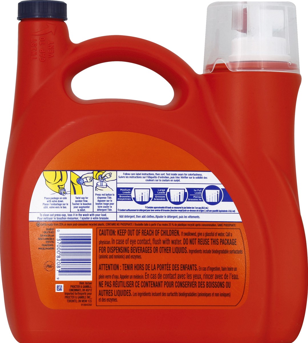 slide 6 of 6, Tide 10x Heavy Duty Liquid Laundry Detergent, 115 fl oz