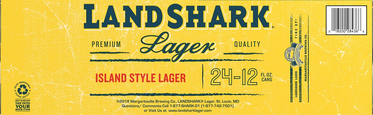 slide 3 of 8, Landshark Island Style Lager, 24 Pack, 12 fl. oz. Cans, 4.7% ABV, 24 ct
