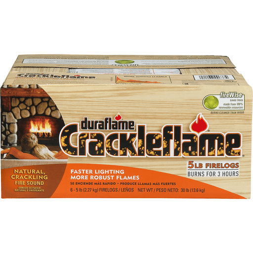 slide 1 of 8, Duraflame Crackleflame Fire Logs, 5 lb