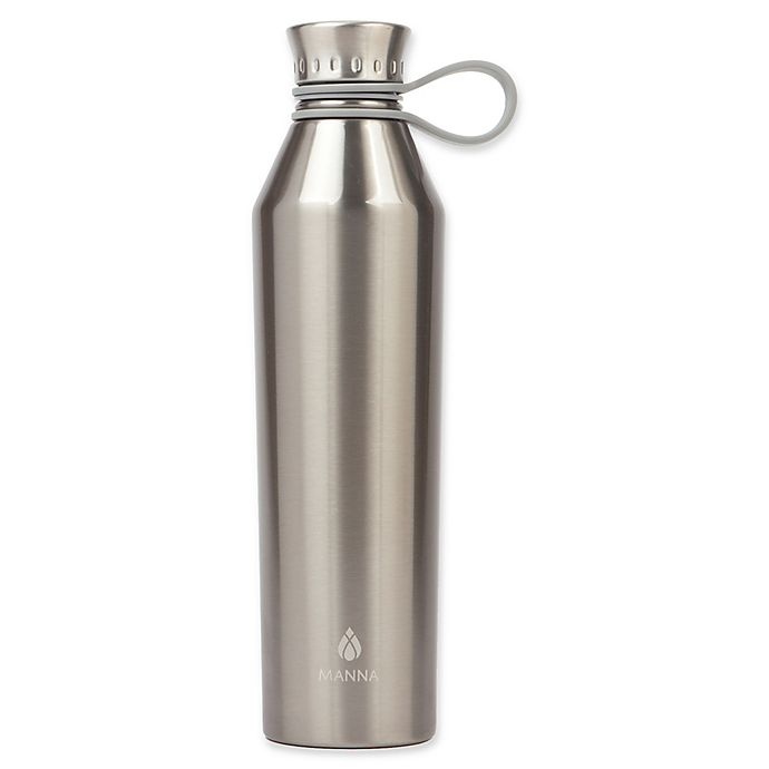 slide 1 of 3, Manna Organics Haute Double Wall Stainless Steel Water Bottle - Silver, 25 oz