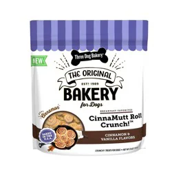 Three Dog Bakery Cinnamutt Roll Crunch Cinnamon & Vanilla Flavors Dog Treats 25 oz