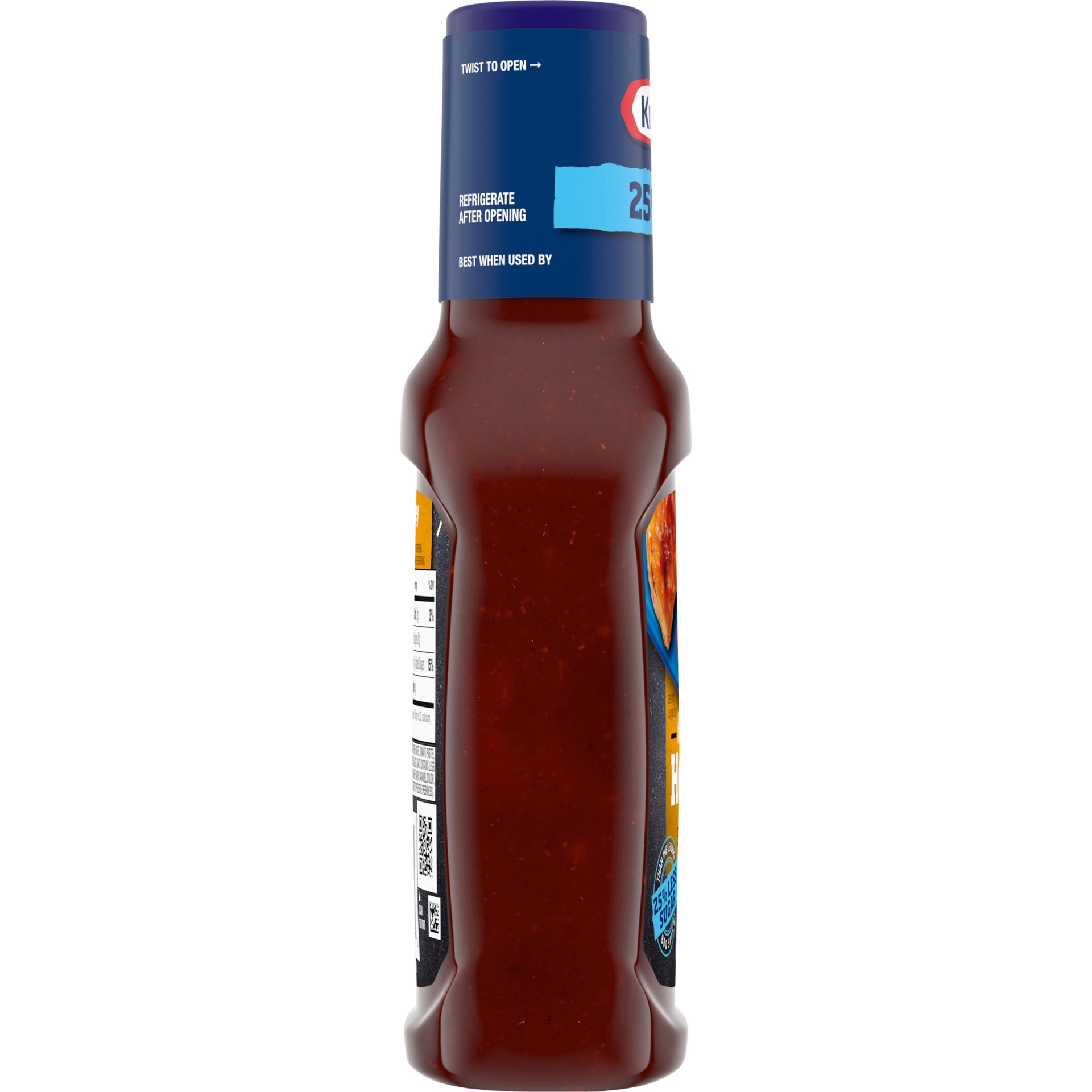 slide 6 of 7, Kraft Hint of Honey Barbecue Sauce with 25% Less Sugar Bottle, 17.5 oz