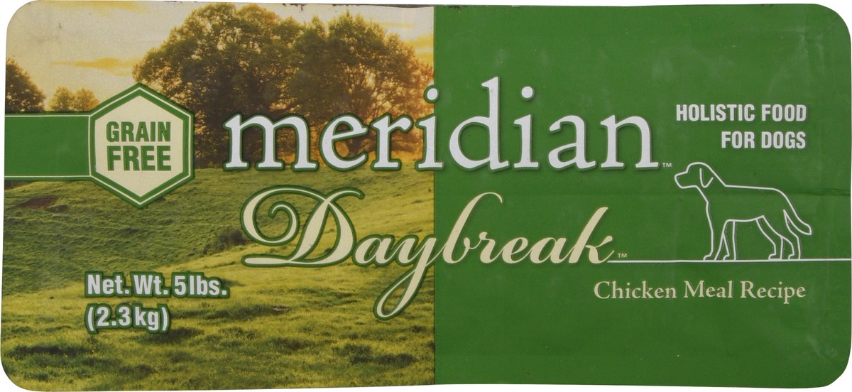 slide 9 of 9, Meridian Daybreak Grain-Free Holistic Chicken Meal Recipe Food for Dogs 5 lb, 5 lb