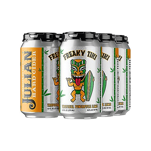 Julian's Recipe Freaky Tiki Tropical Pineapple Lime Cider 6 ct Shipt