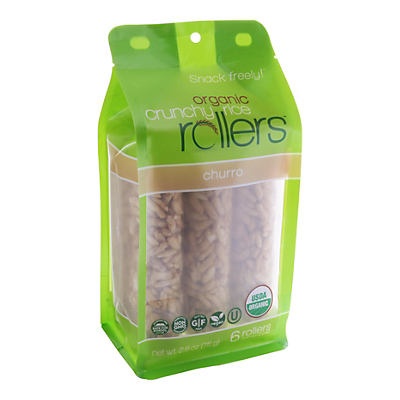 slide 1 of 1, Crunchy Rollers Churro Rice Snacks, 6 ct