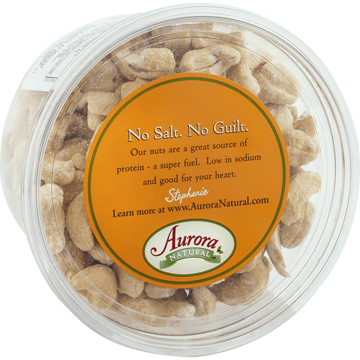 slide 2 of 8, Aurora Natural Cashews No Salt, 9 oz