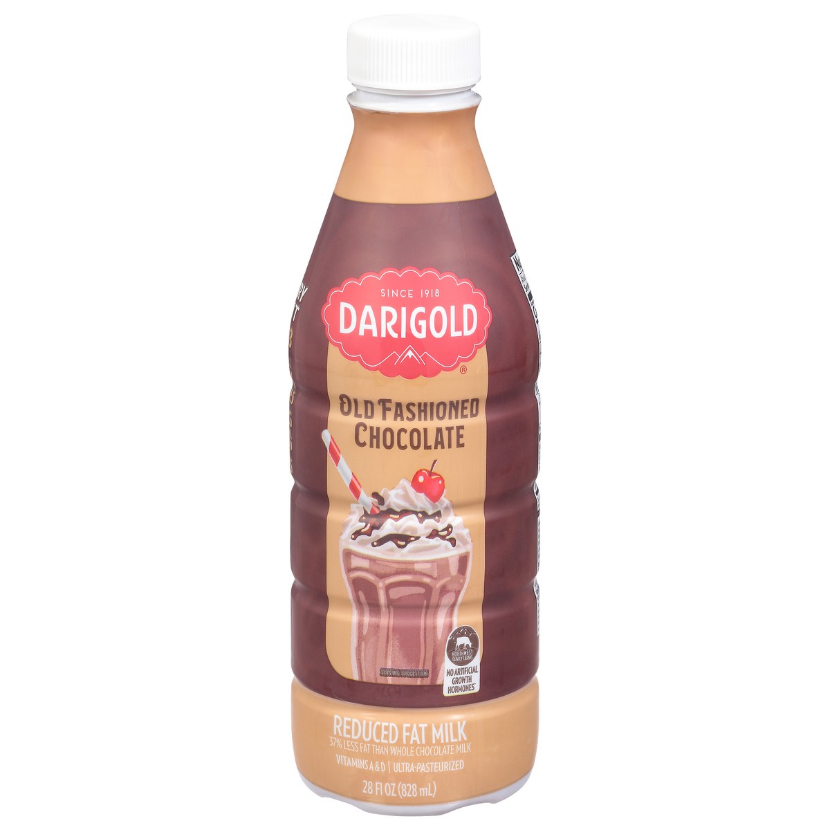 slide 3 of 14, Darigold Reduced Fat Old Fashioned Chocolate Milk 28 fl oz, 28 fl oz
