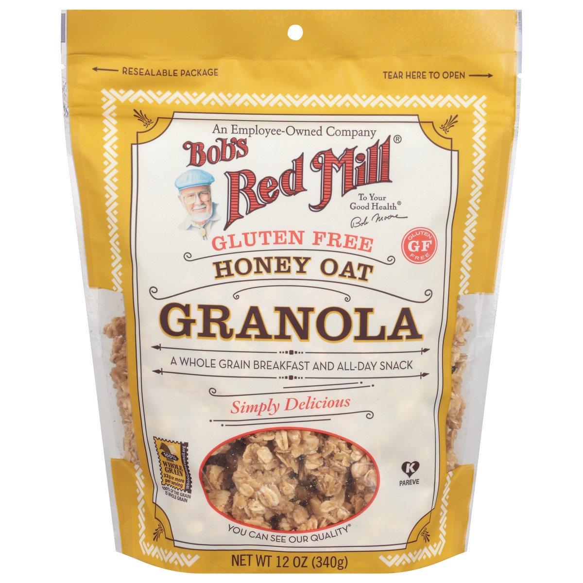 slide 1 of 12, Bob's Red Mill Gluten Free Honey Oat Granola 12 oz, 12 oz