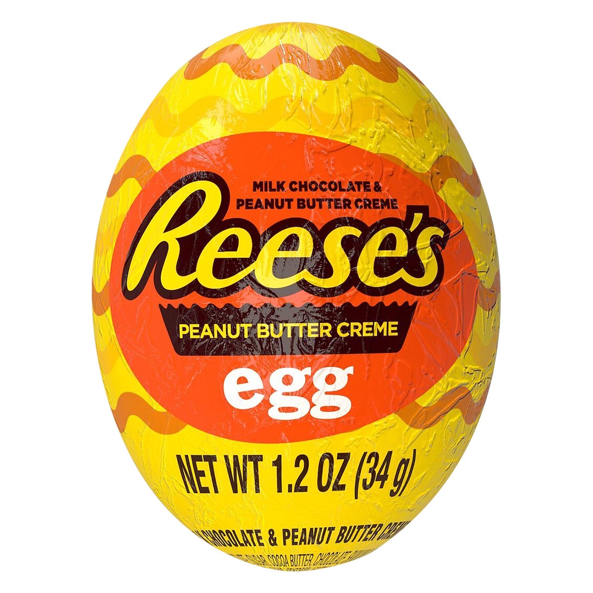 slide 1 of 1, REESE'S Milk Chocolate Peanut Butter Crème Egg Candy, Easter, 1.2 oz,, 1.2 oz