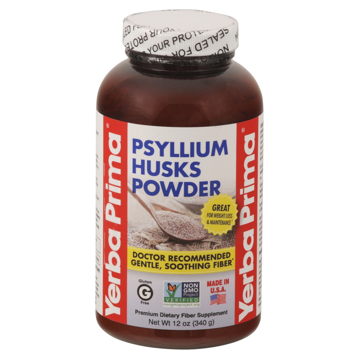 slide 1 of 7, Yerba Prima Psyllium Husks Powder 12 oz, 12 oz