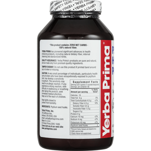 slide 6 of 9, Yerba Prima Psyllum Husks Powder, 12 oz