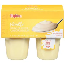 Hy-vee Vanilla Flavored Pudding Cups