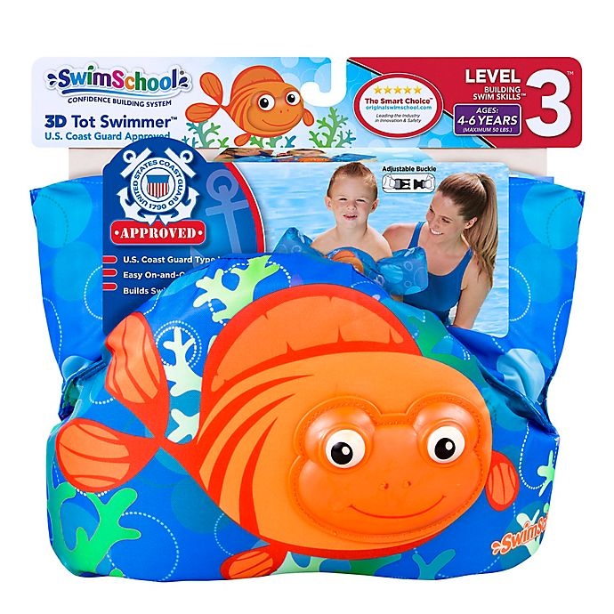 slide 3 of 3, SwimSchool USCG 3-D Tot Swimmer 3-D Fish Swim Trainer, 1 ct